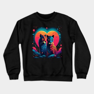 Cheetah Valentine Day Crewneck Sweatshirt